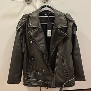 LIONESS ACE BIKER JACKET VEGAN XXSMALL CHARCOAL